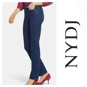 NYDJ Marilyn Straight Denim Jean Dark Wash Size 12 NEW NWT